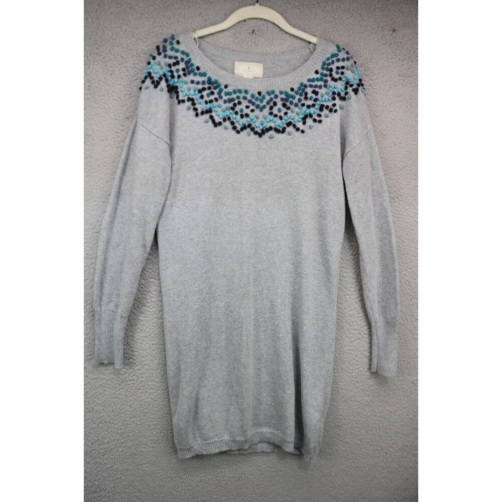 Ruby Moon Anthropology Long Sleeve Pullover Sweater Dress-Medium-Wool Blend-Soft